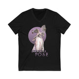 "Strike A Pose"  Jersey Short Sleeve V-Neck Tee