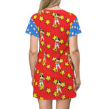 80'S Wonder All Over Print T-Shirt Dress