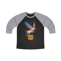 she flies Unisex Tri-Blend 3/4 Raglan Tee