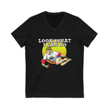 "Look What I can Do" Unisex Jersey Short Sleeve V-Neck Tee