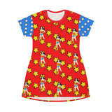 80'S Wonder All Over Print T-Shirt Dress