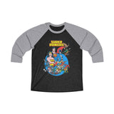 super powervUnisex Tri-Blend 3/4 Raglan Tee