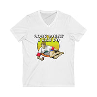 "Look What I can Do" Unisex Jersey Short Sleeve V-Neck Tee