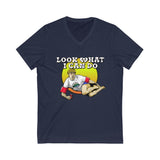 "Look What I can Do" Unisex Jersey Short Sleeve V-Neck Tee