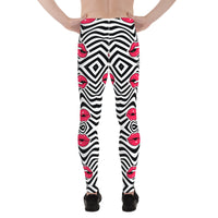 Lips and stripes Men's Leggings