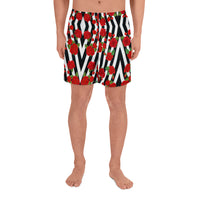 Flowers & stripes Men's Athletic Long Shorts