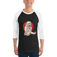 Scream Qween 3/4 sleeve raglan shirt