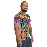 "Pin Me Up" All-Over Print Men's Athletic T-shirt