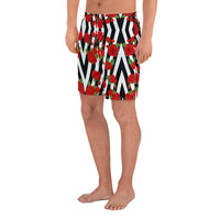 Flowers & stripes Men's Athletic Long Shorts