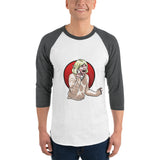 Scream Qween 3/4 sleeve raglan shirt