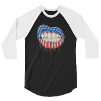 Americana 3/4 sleeve raglan shirt