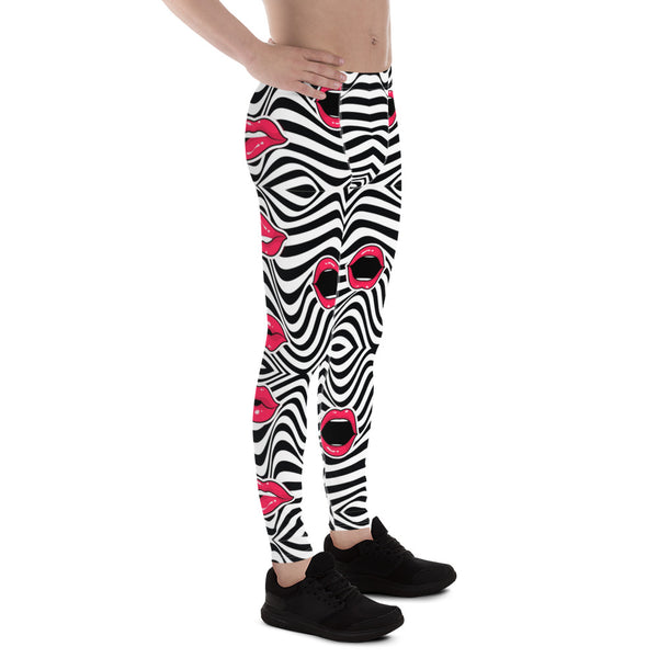 Lips and stripes Men's Leggings