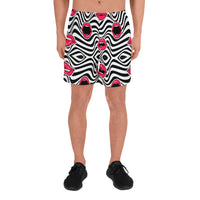 Lips and Stripes Men's Athletic Long Shorts