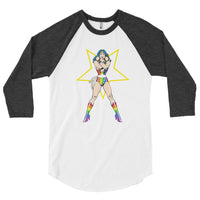 wonder of pride 3/4 sleeve raglan shirt