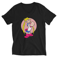 Poppy The sailor Moon Short Sleeve V-Neck T-Shirt