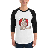 Scream Qween 3/4 sleeve raglan shirt