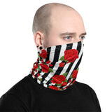 Flowers and stripes neck garter mask