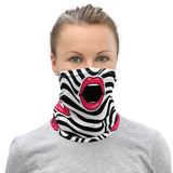 Lips and stripes Neck Gaiter mask