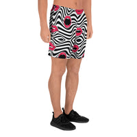 Lips and Stripes Men's Athletic Long Shorts