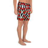 Flowers & stripes Men's Athletic Long Shorts