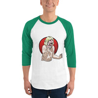 Scream Qween 3/4 sleeve raglan shirt