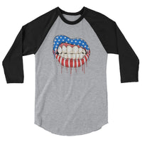 Americana 3/4 sleeve raglan shirt