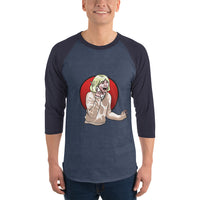 Scream Qween 3/4 sleeve raglan shirt