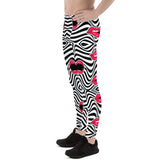 Lips and stripes Men's Leggings