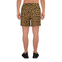 Leopard Men's Athletic Long Shorts