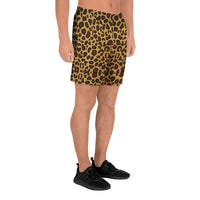 Leopard Men's Athletic Long Shorts