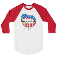 Americana 3/4 sleeve raglan shirt