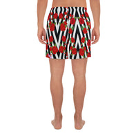 Flowers & stripes Men's Athletic Long Shorts