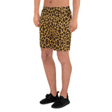 Leopard Men's Athletic Long Shorts