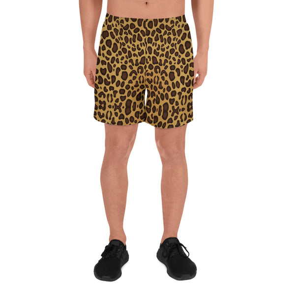 Leopard Men's Athletic Long Shorts