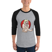 Scream Qween 3/4 sleeve raglan shirt